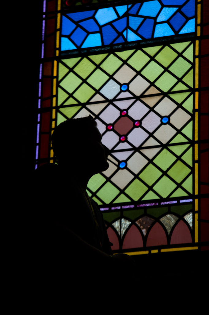 silhouette in crouse college